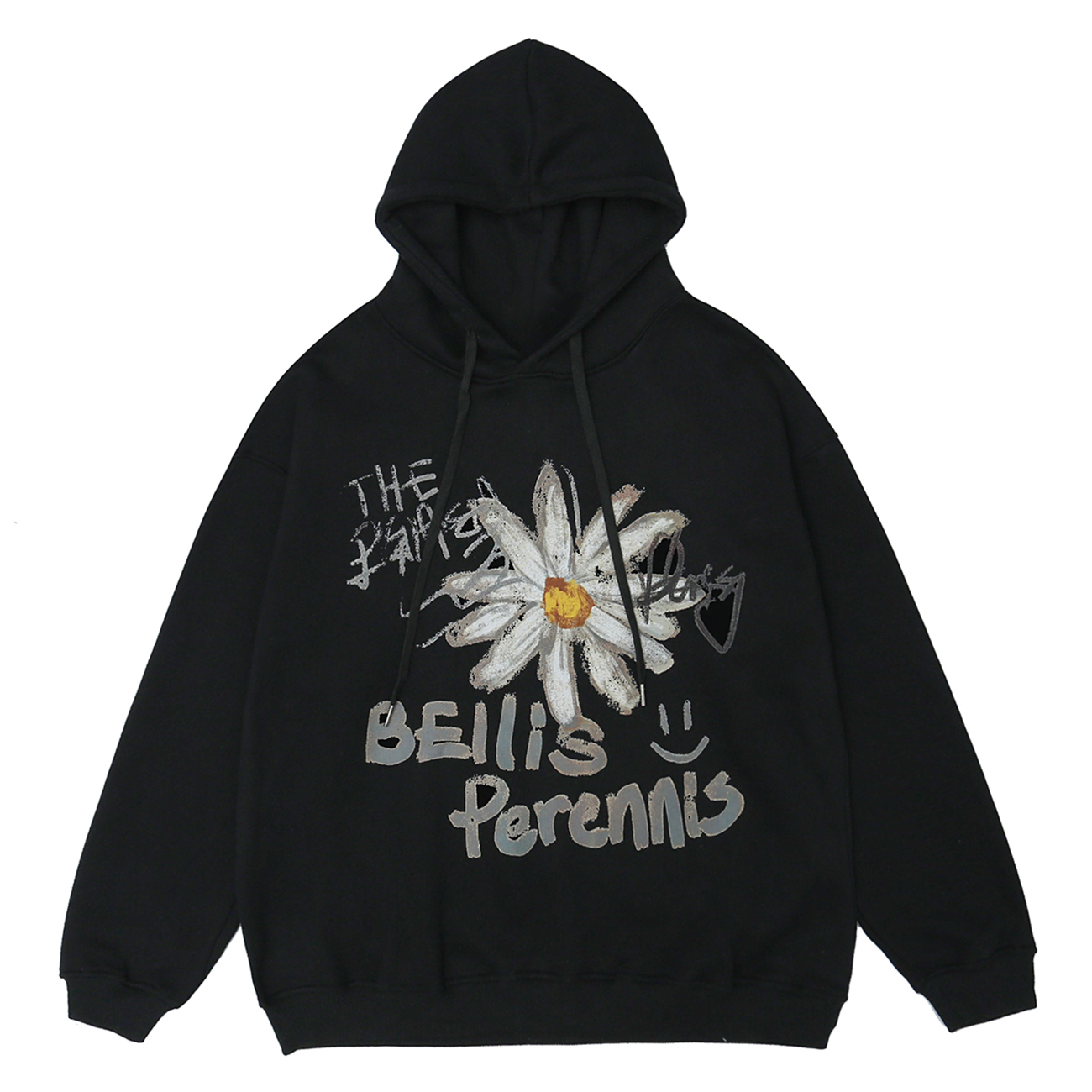 

2021 New Daisy Harajuku Hip Hop Hoodie Sweatshirts Mens Autumn Fleece Cotton Vintage Hooded Sweatshirt Pullovers Nwil, Blue