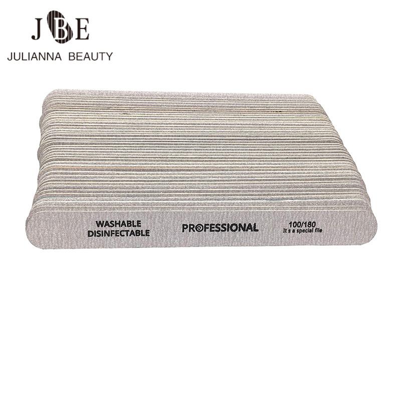 

100pcs/lot Wooden Double-sided Buffer Nail Files 180/240 Pedicure Nail Art UV Gel Polisher Grey Thick lime a ongle professionel