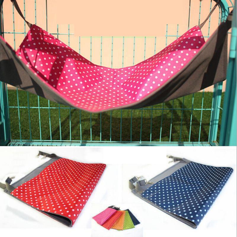 

Venxuis High Quality Soft Small Dog Bed Cute Dot Pet Rat Cat Cage Hammock 6 Color Cover Bag Blankets