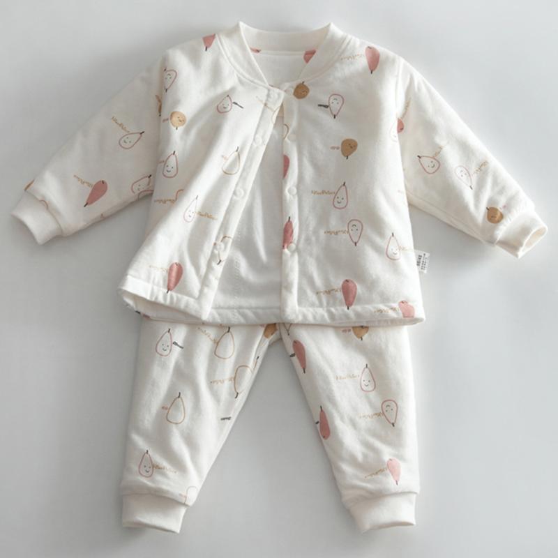 

Newborn Outfit Spring Autumn 2021 Cotton Warm Long Sleeve Tops Pants Two Piece Baby Boy Clothes Set Infant Girl Suit, Blue
