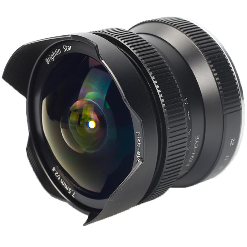 

Brightin Star 7.5mm F2.8 180 Degree Wide Angle Fisheye Lens Manual Focus Mirrorless Camera Lens for Fuji FX-mount camera