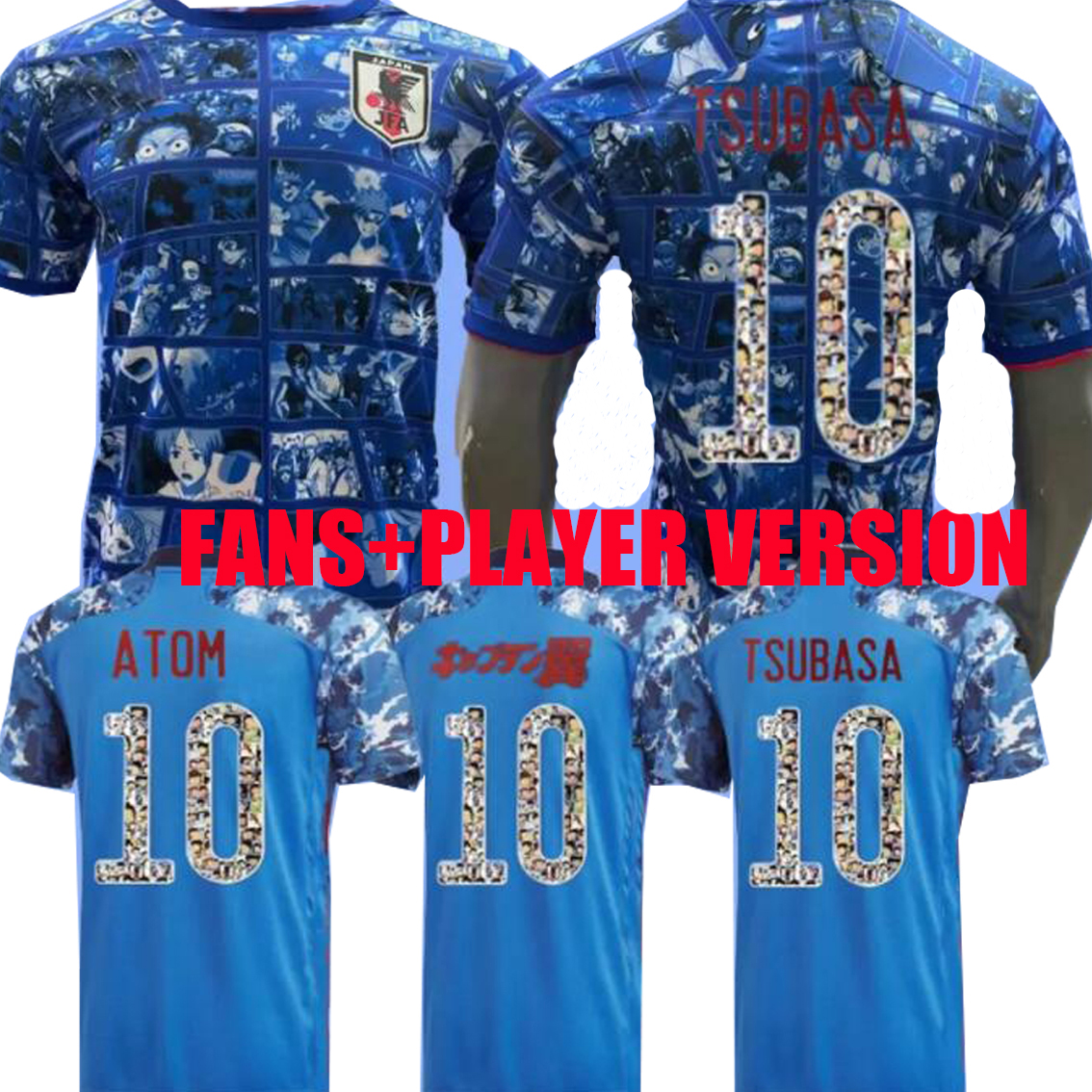 

Anime version 20 21 22 Japan Soccer Jersey Captain Tsubasa Japanese Special Edition Home blue soccer Shirt #10 ATOM 2021 2022 football uniform, 21 22 anime version