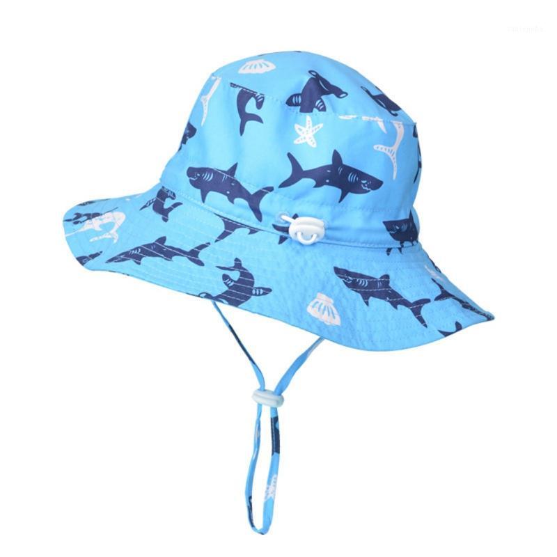 

HIgh Quality Fish Print Baby Hat Adjustable Cartoon Bucket Hat Kids Summer Sun Cap Panama Toddler Boys Girls Outdoor Hats1, As pic