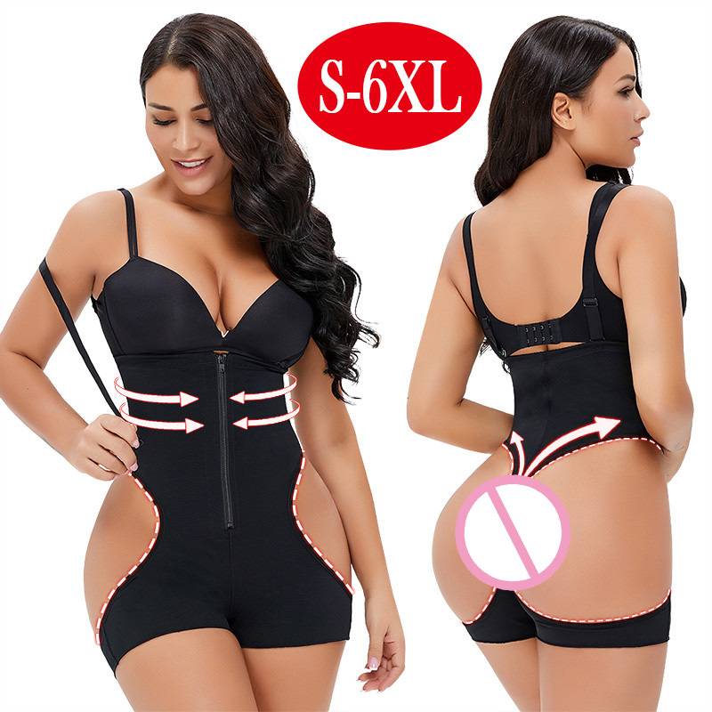

Women's Shapers Fajas Colombianas 6XL Butt Lifter Panties Invisible Body Shaper Plus Size Underwear Shapewear For Women, Black