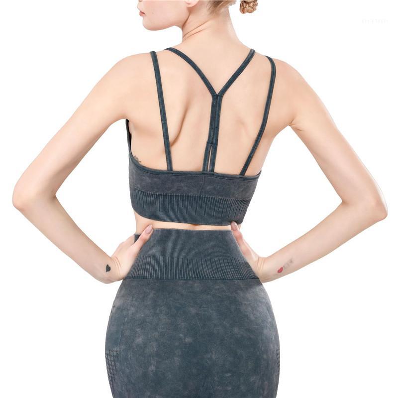 

Seamless sports bra sling beauty back high elastic sports yoga vest fitness clothes women Shockproof Yoga gym trainning undear1, Purple