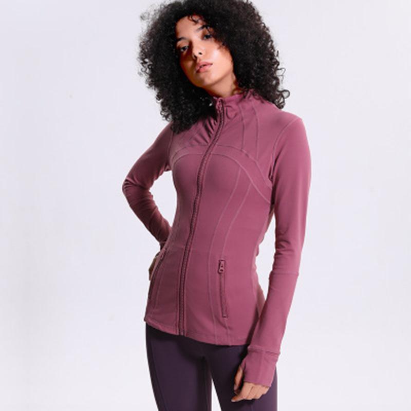 

2020 New Running Jackets Women's Sportswear High Stretch Yoga Coat Seamless Gym Top Fitness Clothing Nylon Zip Sweatshirts Women1, Black