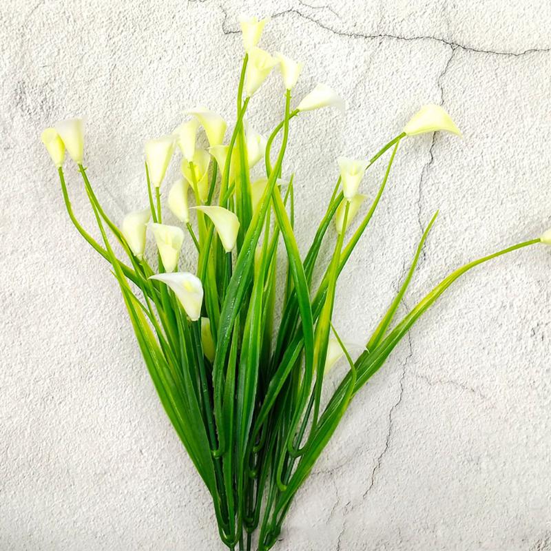 

1pc Artificial Flowers Calla Lily Fake False Plastic Wedding Home Decor Desk Artificial Decorations Plants