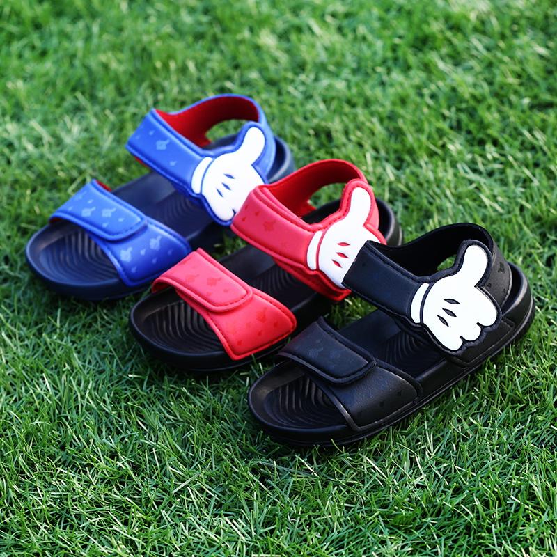 

2021 Kids Girls Sandals Summer New Non-slip Beach Shoes Open Children's Sandals Wild Boys Student Children's Shoes, Black
