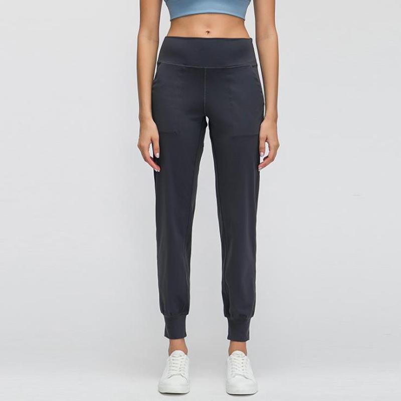 

Colorvalue High Waist Squatproof Fitness Joggers Yoga Pants Women Stretchy Running Workout Sport Trousers with Two Side Pocket, As shown