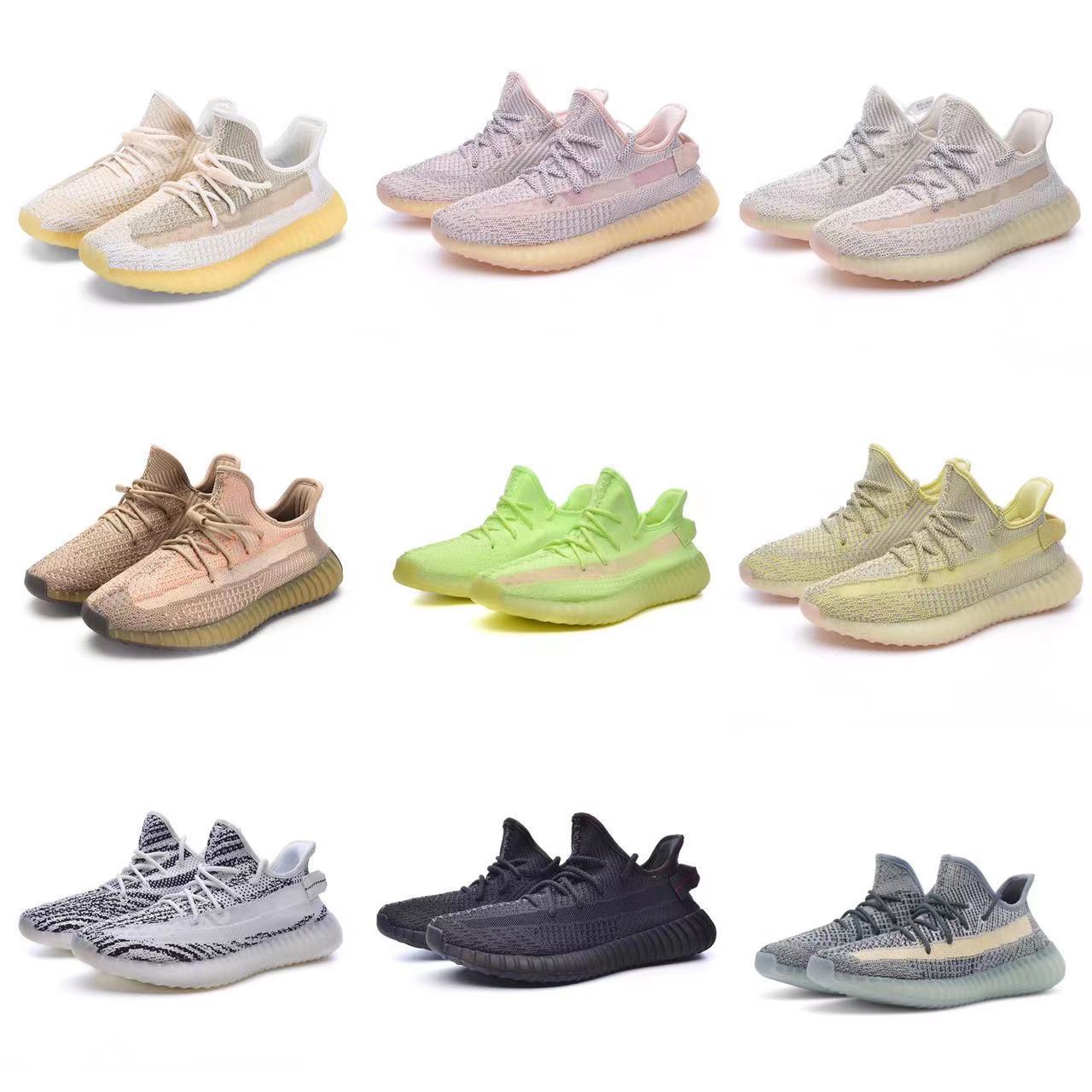 

2022 luxury running shoes cinder black static red men women reflective yeezies boost 350 v2 sneakers zebra clay ash fade earth israfil mens womens sports yezzies 350, Choose the options