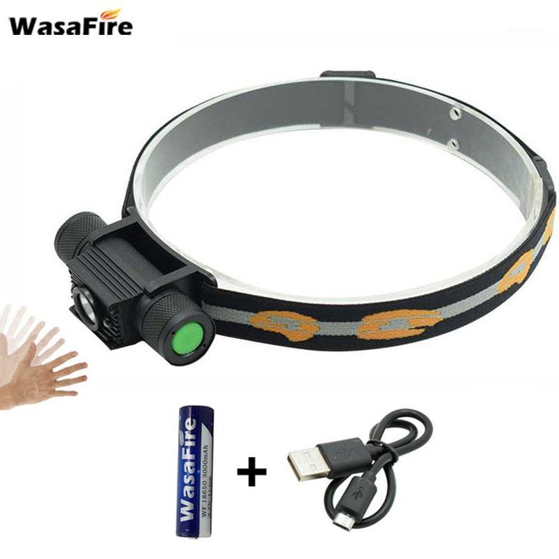 

Wasafire XM-L2 Rotate Headlamp 2000 Lumens 5 Modes Led IR Sensor Headlight Waterproof 18650 Induction Head Lamp for Running1