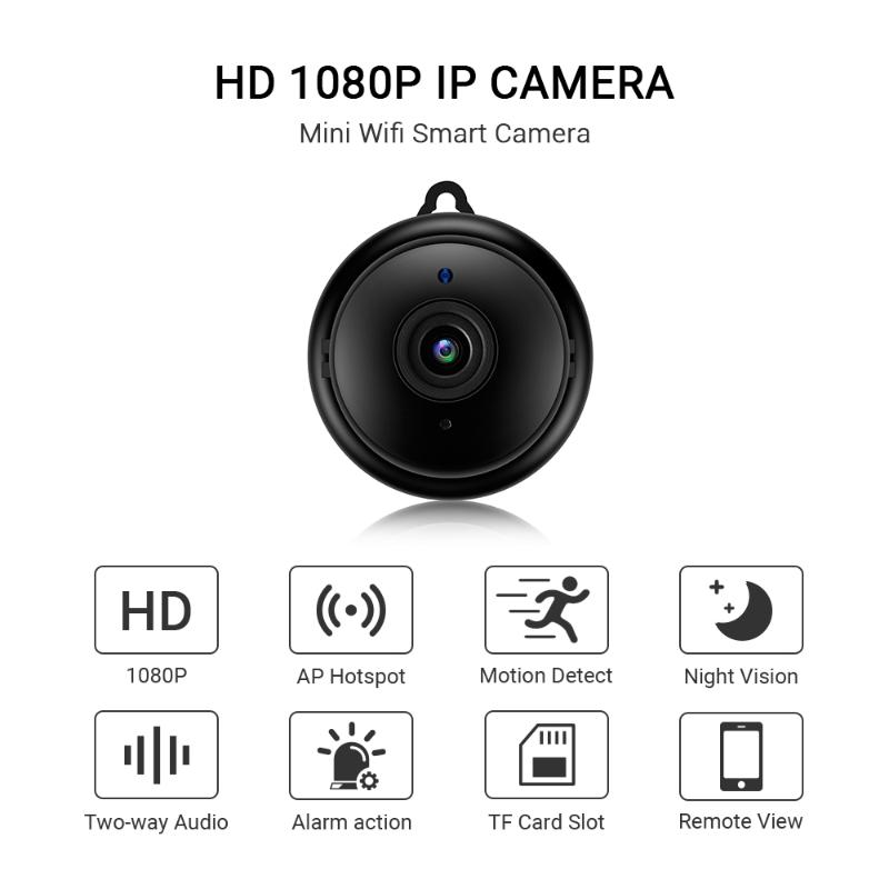 

Escam V380 Mini Wifi IP Camera HD 1080P Wireless Indoor Camera Nightvision Two Way Audio Motion Detection Baby Monitor