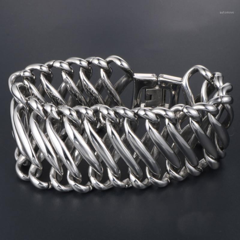 

Super 39MM Wide Heavy Metal Jewelry Men's Stainless Steel Chain Bracelet Friendship Bracelets For Men Best Friends Gifts Biker1