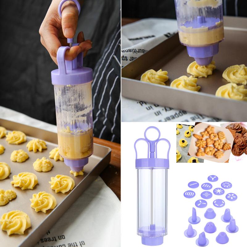 

Cookie Biscuit Making Maker Pump Press Machine Decor Kitchen Mold Tools Set Plastic Doughnut Maker Machine Mold DIY Tool Kitchen