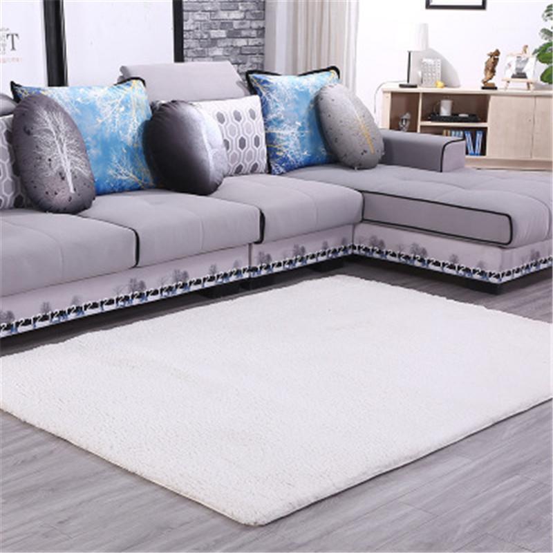 

Thicken lambskin carpet living room sofa coffee table mat bedroom bedside blanket tatami bay window rug pink 7 colors available1