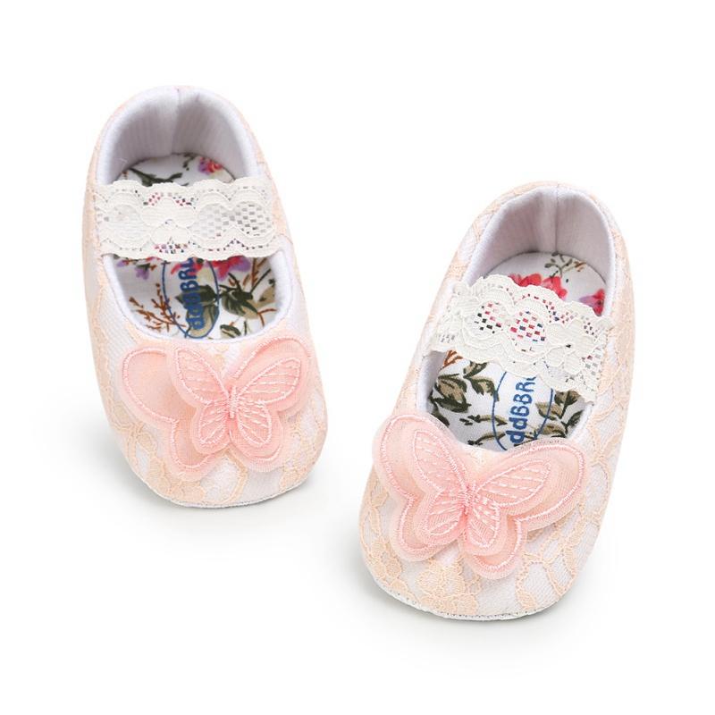 

Baby Shoes First Walker New Spring Autumn Newborn Cotton Butterfly Lace Princess Shoes Baby Girl Princess, A2