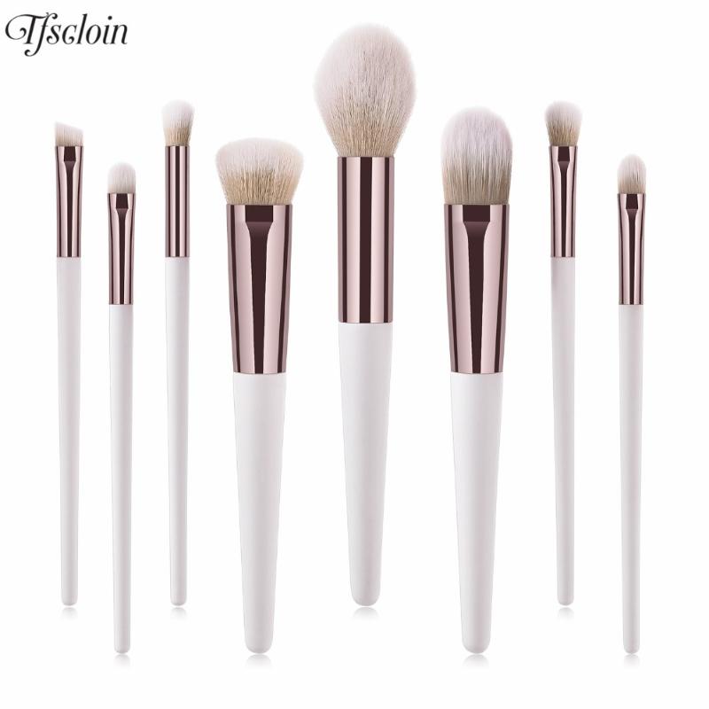 

8Pcs Professional Makeup Brushes Tool Facial Foundation Powder Contour Concealer Blusher Blending Brushes Cosmetic Makeup