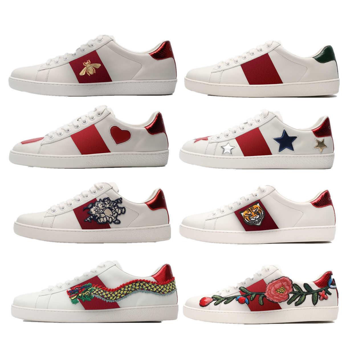 

GG'sneakers 2021 Quality Stripe Designer Boots For Girls Ace Embroidered Mens Real Leather Sneakers Woman Man Casual Shoe Shoes