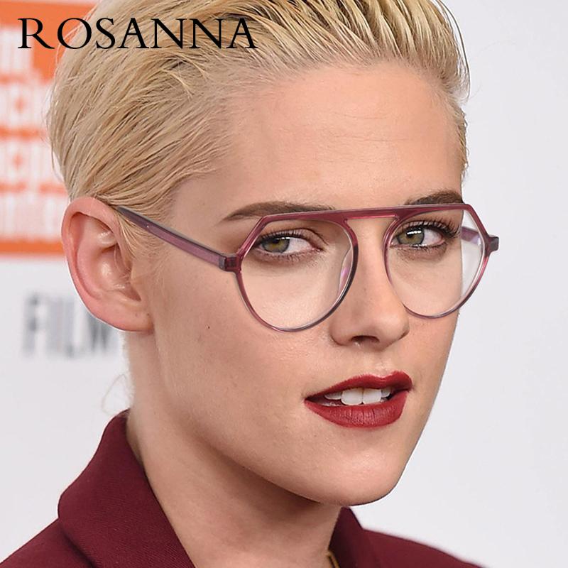 

Sunglasses ROSANNA Brand 2021 Design Blue Light Blocking Glasses Oversized Optical Frame Vintage Cat Eye Computer Games Eyewear Women UV400