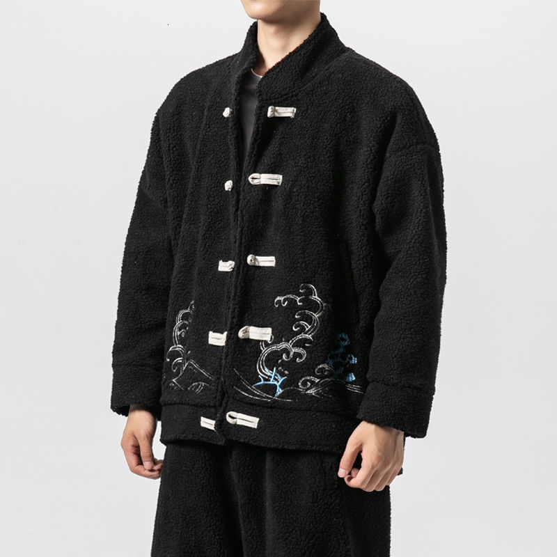 

2021 New Men's Thicken Warm Coat Chinese Man Jackets Male Clothing Vintage Style Jacket Tops 112v, Armygreen