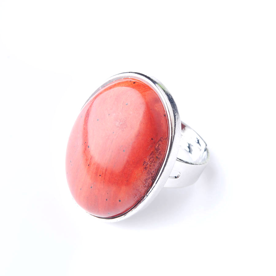 WOJIAER Oval Natural Gem Stone Red River Jasper Finger Rings Party Ring for Men Women Jewelry Z9161-image-749222788