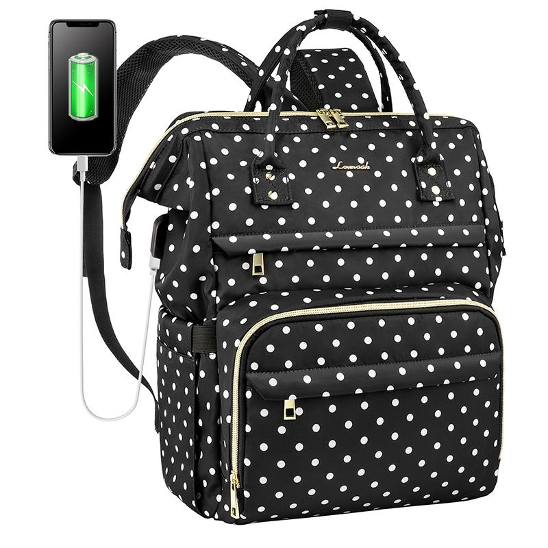 

Women bag 2021 Laptop Backpack Waterproof 15.6 Inch USB Charging Travel multifunctional Backpack nylon Male Fashion School Bag, Black