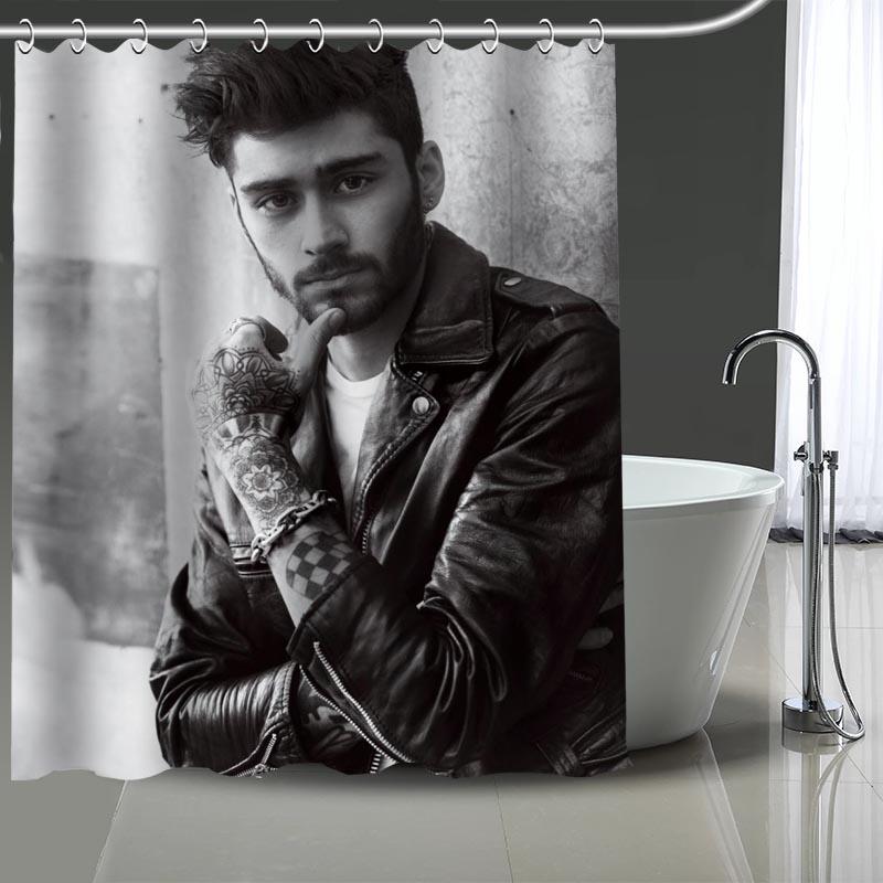 

High Quality Zayn Malik Printing Shower Curtain Waterproof Curtains Bathroom Decor with Hooks Custom your image More size