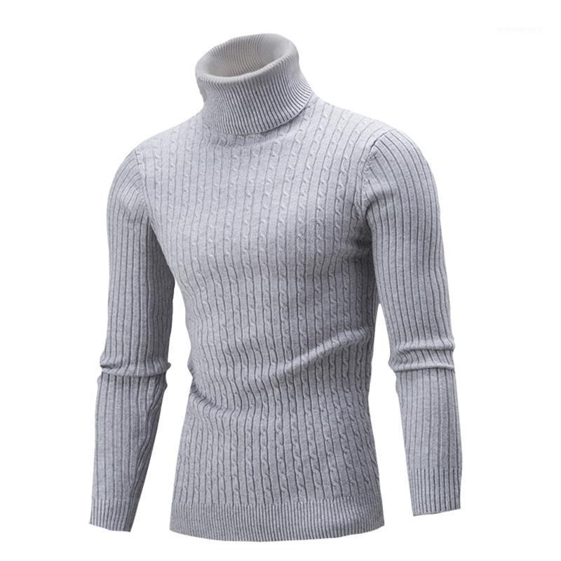 

Men Solid Color Knitted Top Autumn and Winter Basic Shirts Turtelneck Male Long Sleeve Casual Pullover Sweater1, Black