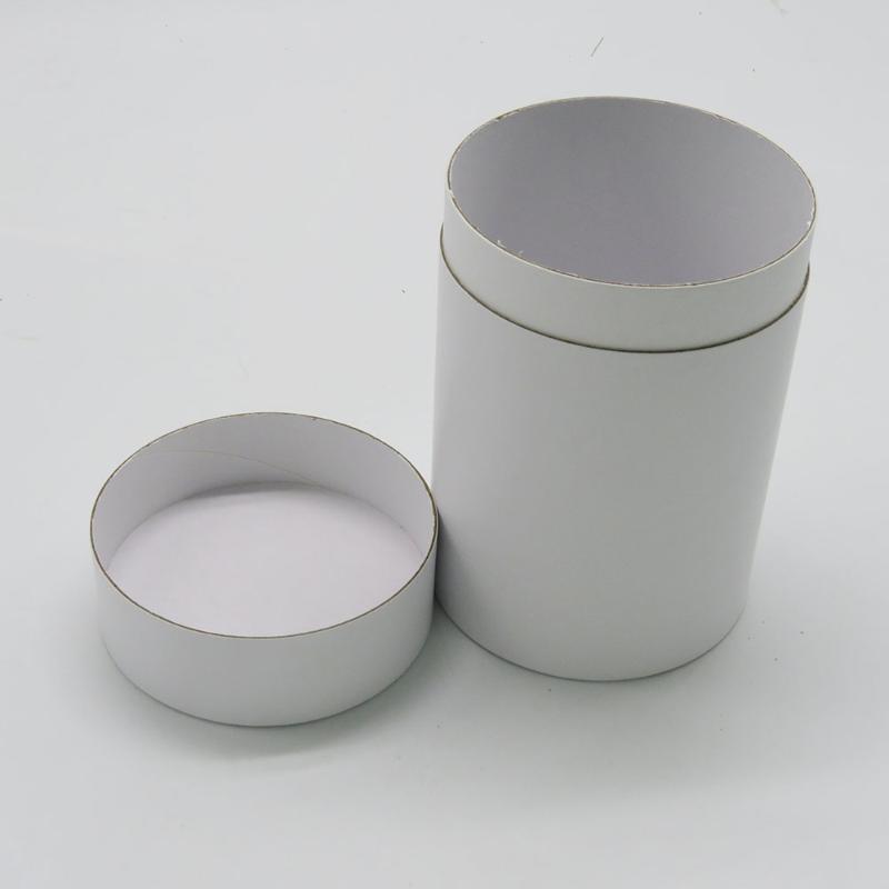 

Candle Packaging Box Paper Tube Can Plain White Color Round Cylinder Cardboard Cosmetic Jar