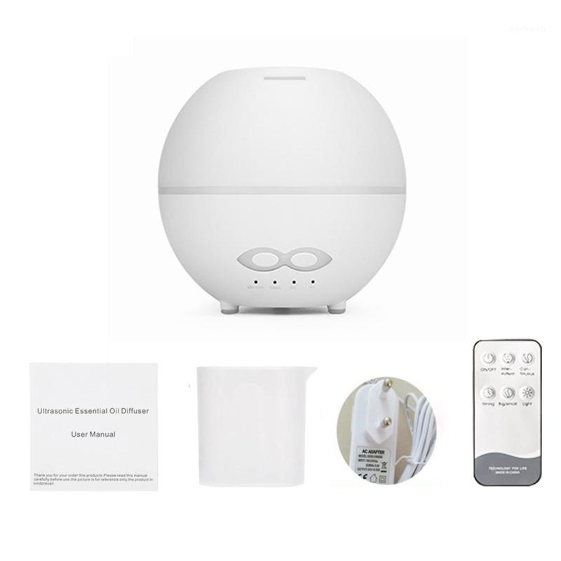 

400ml Semi-circular Remote Ultrasonic Air Humidifier Aroma Essential Oil Diffuser with Wood Grain 7 Color Changing LED Lights1