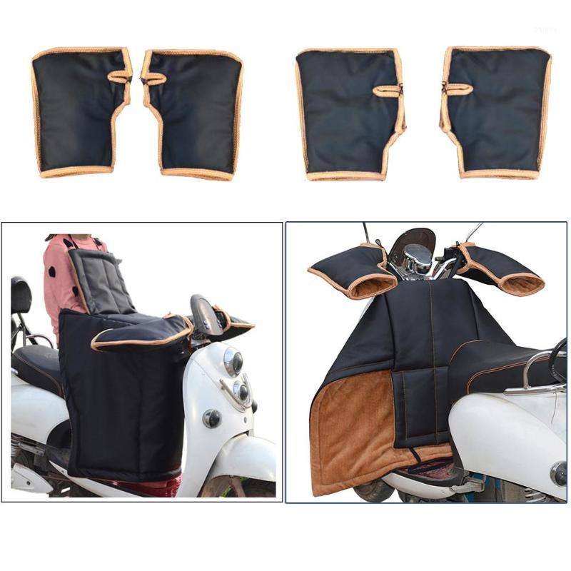 

Electric Car Motorcycle Black Windshield PU Waterproof Thickening Motorcycle Cold Resistant Cover With Handle Sleeves1, A small mouth set