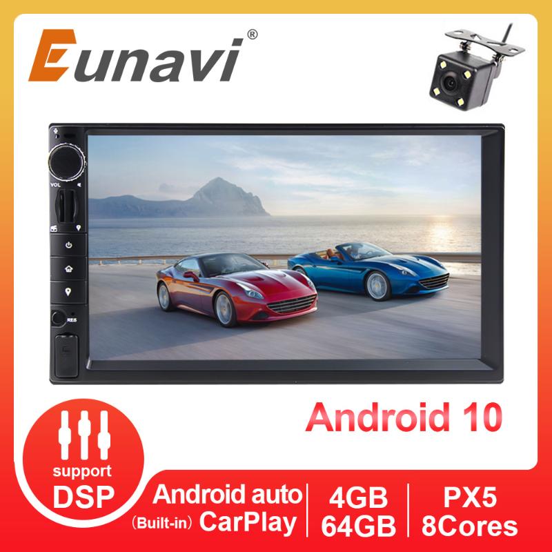 

Eunavi DSP 7"Universal Octa Core 2Din Car Android 10 Radio Multimedia Player PX5 4G 64G ROM GPS Navigation HD Screen Carplay car dvd