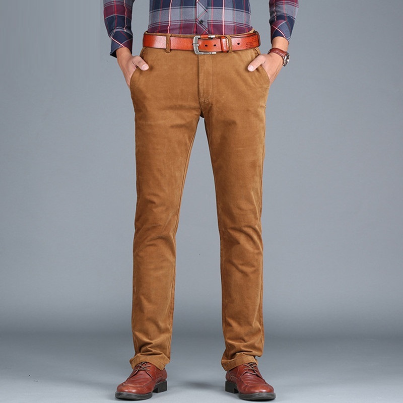 

2021 New Plus Size 42 Spring Casual Male Pants Classic Business Drawing Regular Slacks in Straight Black Khakis Four Colors 11cm, Navy blue.