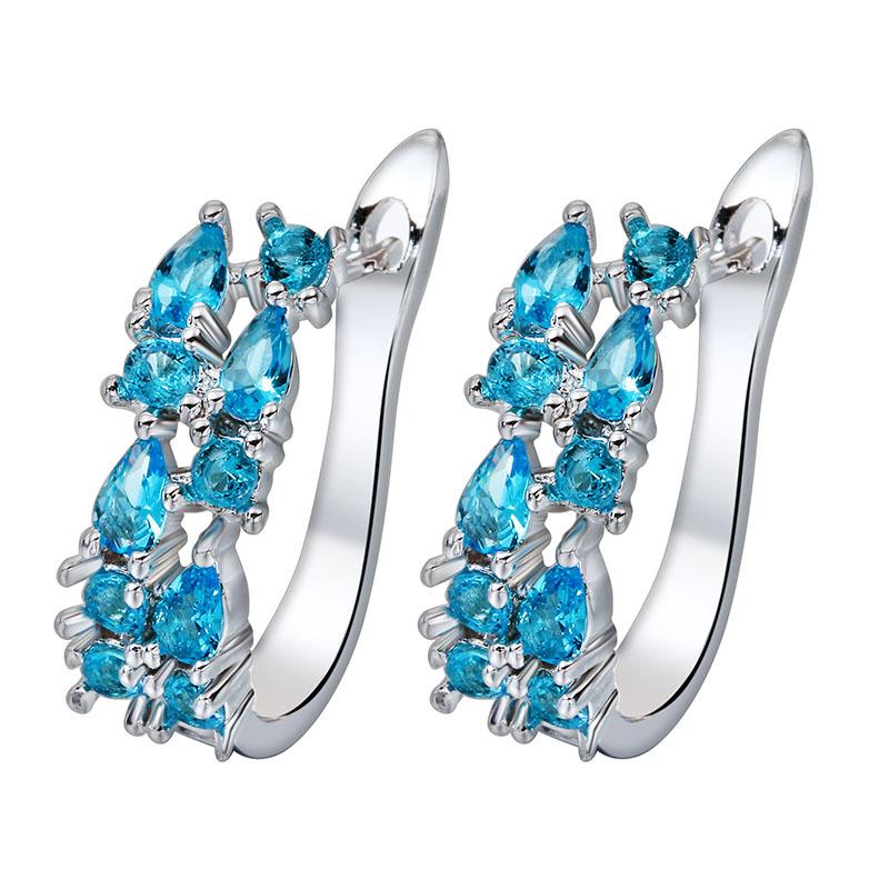 

Clip earrings jewelry personality female gift lovely earrings jewelry zircon u-shaped trend design elegant multicolor fashion