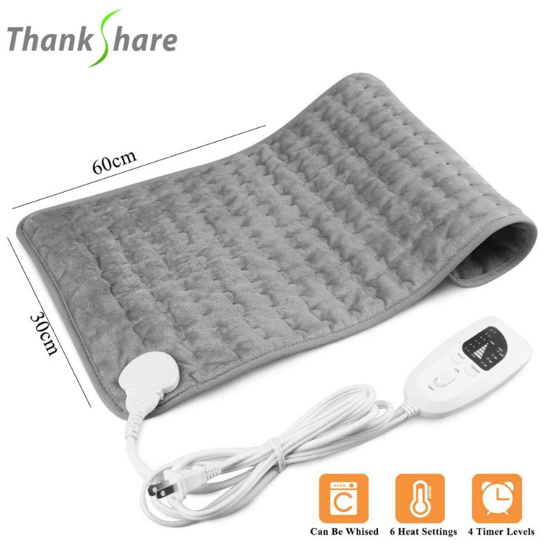 

THANKSHARE Electric Heating Pad Blanket Timer Physiotherapy Heating Pad For Shoulder Neck Back Spine Leg Pain Relief Winter Warm