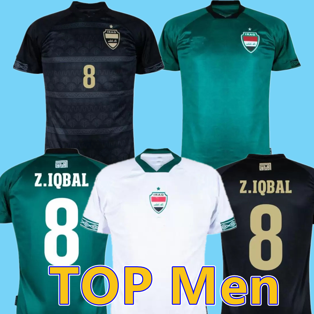 

2021 2022 Iraq Soccer Jersey 3rd Nation Team short sleeve Soccer Shirt Men Adult Fans Version Football Uniforms, Black