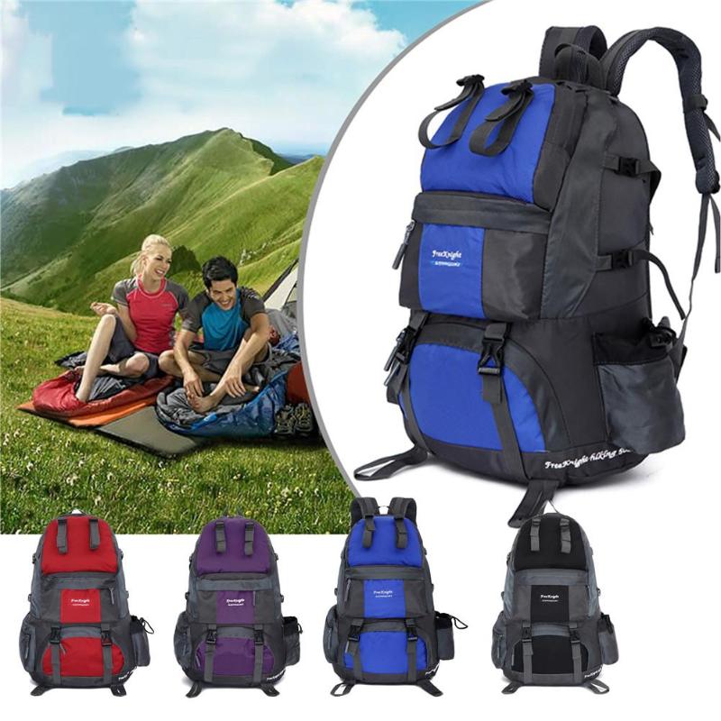 

50L Waterproof Mountaineering Nylon Backpack Outdoor Backpack Hiking Bag Camping Travel Lovers Bag, Blue color