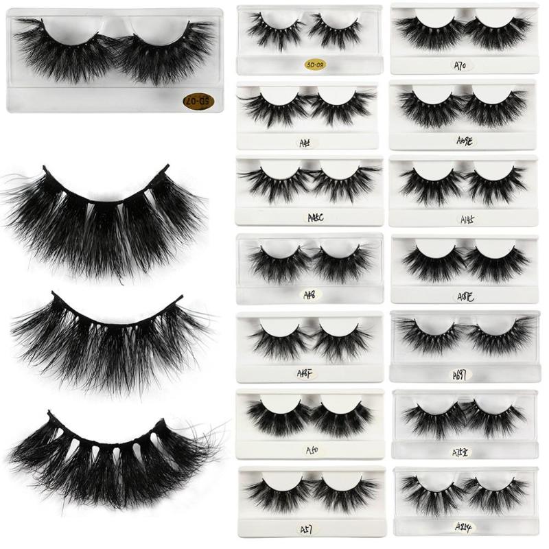 

100% Mink Eyelashes False Eyelashes Crisscross Natural Fake lashes Length 25mm Makeup 3D Mink Lashes Extension Eyelash Beauty