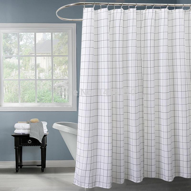 

Happy Tree Polyester Classic Black White Plaid Shower Curtain Thicken Fabric Bathroom Curtain Classic Styles Bath1