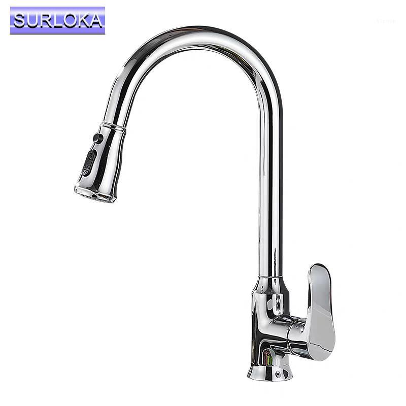 

Black Plating Brushed Brass Pull Out Spray Kitchen Basin Sink Water Faucet Mixer Tap Swivel Spout Bathroom Hot Cold Water Faucet1