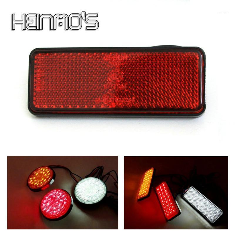

1 piece * Red Rectangle red len LED Reflectors Brake Light Universal Motorcycle brake light car lights moto stop1, As pic