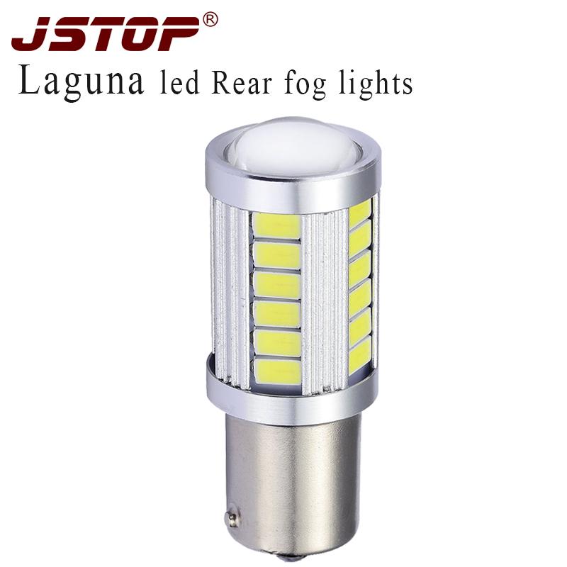 

JSTOP laguna led car Rear fog lights Ba15s P21W auto lights 5730SMD 1156 6000k 12-24V Canbus bulbs External Rear fog lamp