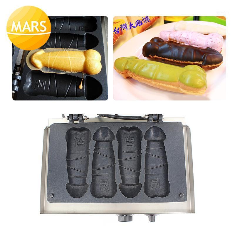 

Bread Makers Commercial 4pcs Penis Shaped Waffles Machine Dog Waffle Maker Iron Baker 220V 110V Sticks Maker1