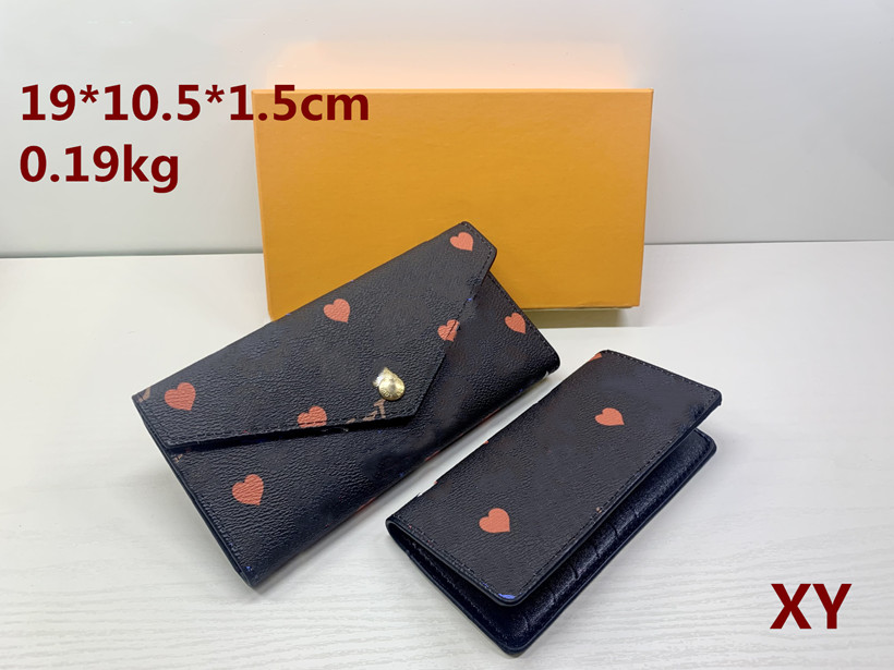

YQ Fashion designer Bags ladies long checkbook wallet credit card photo clip wallets brown white pink black leather coin purse 2-PCS/Set 19x2cm, Blue