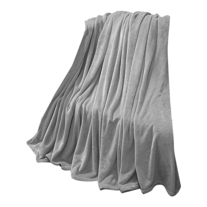 

Fleece Blanket Twin Size Grey Lightweight Soft Cozy Bed Blanket for Couch Microfiber Flannel