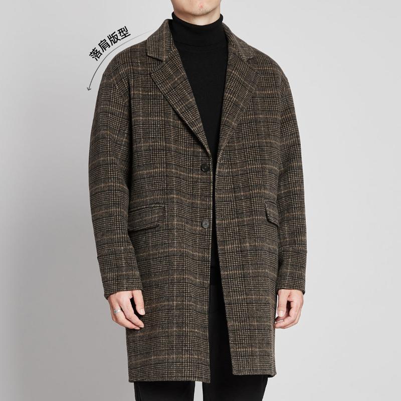 

Double coat restoring ancient ways of new fund of 2021 autumn winters in the men's long male 8387 loose cloth coat, See chart
