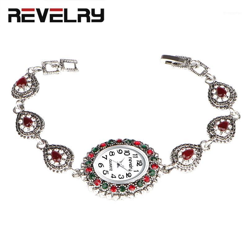 

Women Antique Silver Bracelet Red Diamond Watch Top Ladies Stainless Steel Quartz Watch Clock Relogio Feminino1