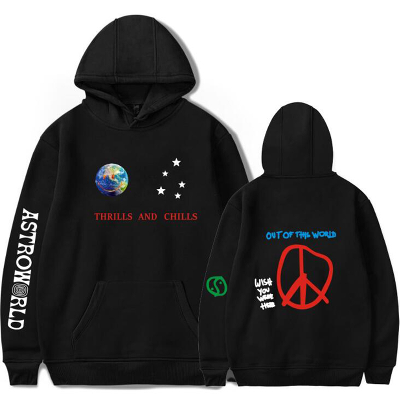 

Astroworld THRILLS AND CHILLS Oversized Hoodies Travis Scotts Unisex Hooded Pullover Sweatershirts Male/Women Streetwear Clothes X1022, 024