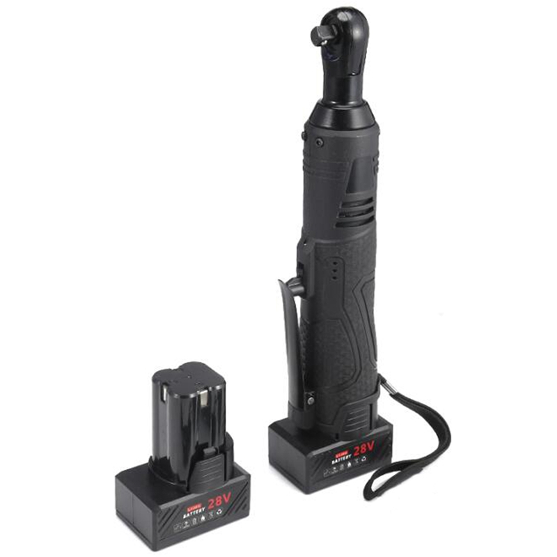 

EU Plug, 28V Right Angle Rechargeable Ratchet Wrench Set Electric Ratchet Wrench Rechargeable Electric Cordless