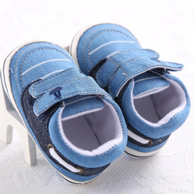 

Newborn baby fashion baby casual shoes spring and autumn soft blue boys shoes toddler magic stickers1